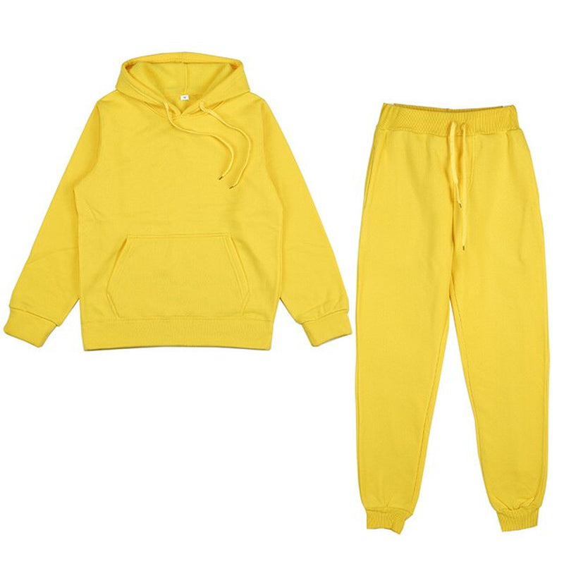 Two Piece Set Tracksuit Women Festival Clothing Fall Winter Top+Pant Sweat Suits Neon 2 Piece Outfits Matching Sets