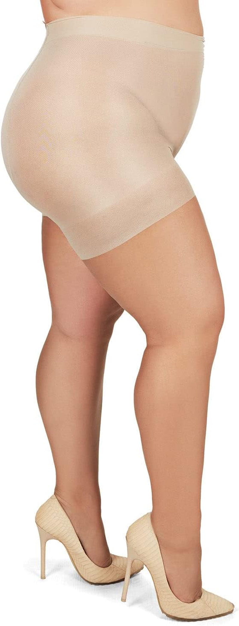 plus Size Curvy Ultra Sheer Control Top Pantyhose